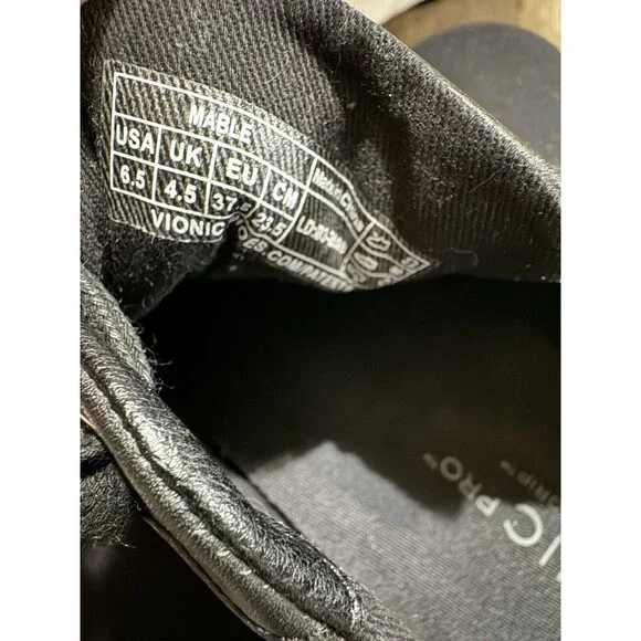 Vionic MABLE Pro Slip Resistant Leather Sneaker- Black Size 6.5 With Vio Grip - Picture 10 of 10